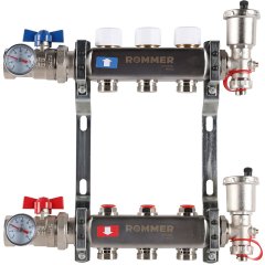 Коллектор из нержавеющей стали в сборе без расходомеров ROMMER 3 выхода, RMS-3210-000003
