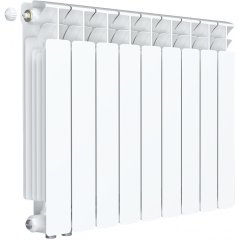Радиатор биметаллический RIFAR BASE VENTIL 500 9 секции BVRL нижнее правое подключение (белый RAL 9016)