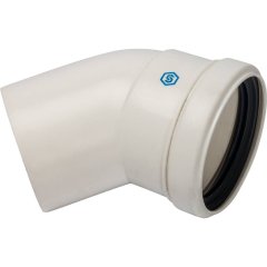 *SCA-8080-000045 STOUT Элемент дымохода конденсац. угол 45° DN80 м/п PP-FE