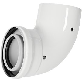 Отвод 90° конденсационный коаксиальный ROMMER D80(п-м)/125(п-м), RCA-8012-000090