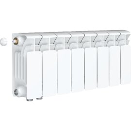 Радиатор биметаллический RIFAR BASE VENTIL 200 BVL 8 секций нижнее левое подключение (белый RAL 9016), 1RB20.VL-8