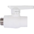 Кран шаровой Kalde комбинированный (наруж. резьба, 25х3/4 ) для полипропиленовых труб под сварку (цвет белый), 3242-vlb-250c05