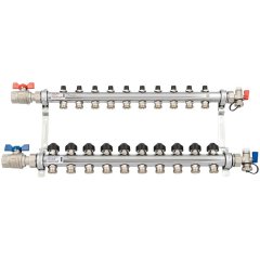 Комплект коллекторов с шаровыми кранами РЕХАУ HKV 10 контуров