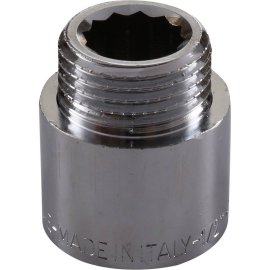 Удлинитель TIEMME НВ 20мм-1/2 хром для стальных труб резьбовой, 1500060