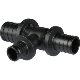 Тройник РЕХАУ RAUTITAN с уменьшенным боковым и торцевым проходом 32-20-25 PX для труб из сшитого полиэтилена аксиальный, 11600871001