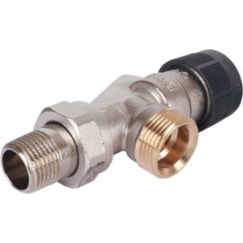 Вентиль OVENTROP серия A, термостатический, осевой, DN-15, 3/4, 1/2, Н ЕК-Н, PN, бар-10, T°C -от +2 до +120, латунь, никелированный, 1181492