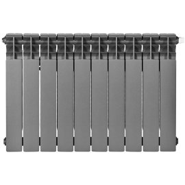 Радиатор биметаллический нижнее правое подключение STOUT TITAN VENTIL 500 10 секций (графит RAL 7024), SRB-3320-050010 7024