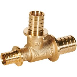 Тройник переходной ROMMER 25x20x16 для труб из сшитого полиэтилена аксиальный, RFA-0014-252016