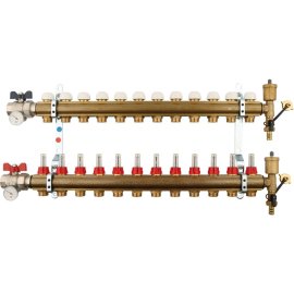 Коллектор в сборе с расходомерами на 12 выходов TIEMME 1х3/4 ЕК, 3870018(3871G060512)