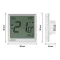 Универсальный Терморегулятор ENGO Controls, белый, с модулем Zigbee, с питанием 230, со встроенным датчиком влажности, с возможностью подключения датчика пола