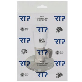 Вентиль угловой удлиненный, латунь 1/2х1/2, еврослот, никель, РТП