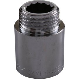 Удлинитель TIEMME НВ 25мм-1/2 хром для стальных труб резьбовой, 1500170