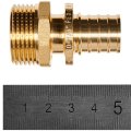 Переходник с наружной резьбой ROMMER 20xG 3/4 для труб из сшитого полиэтилена аксиальный, RFA-0001-002034