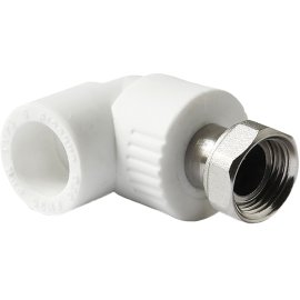 Угольник Pro Aqua d=32-1.1/4 PP-R с накидной гайкой Белый, PA29219