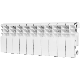 Радиатор алюминиевый ROMMER Plus 200 10 секций боковое подключение (RAL9016), RAL-3210-020010