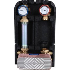 Насосная группа STOUT SDG-0038 с теплообменником 28 пластин, без насоса в теплоизоляции, SDG-0038-282501