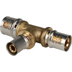 Тройник переходной STOUT 26х16х20 для металлопластиковых труб прессовой, SFP-0005-261620