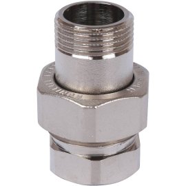 Разъемное соединение STOUT американка ВН 3/4 никелированное, уплотнение под гайкой по плоскости, SFT-0045-000034