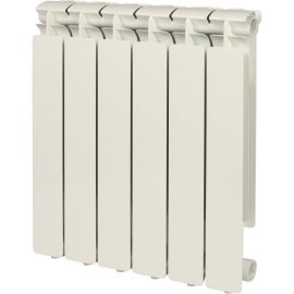 Радиатор алюминиевый STOUT Bravo 500 6 секций боковое подключение RAL9010, SRA-0110-050006