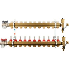 Коллектор в сборе с расходомерами на 11 выходов TIEMME 1х3/4 ЕК