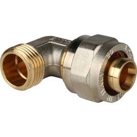 Угольник-переходник STOUT с наружной резьбой 1/2 х20 для металлопластиковых труб винтовой, SFS-0006-001220