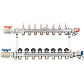 Комплект коллекторов с шаровыми кранами РЕХАУ HKV-D 8 контуров, 12080813002