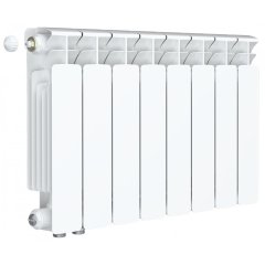 Радиатор биметаллический RIFAR BASE VENTIL 350 8 секции BVRL нижнее правое подключение (белый RAL 9016)
