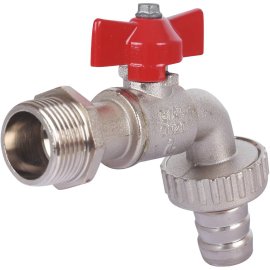 Шаровой сливной кран Itap 168 3/4 GAR с латунным штуцером, ручка-бабочка