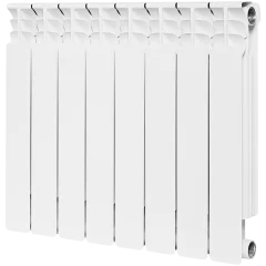 Радиатор биметаллический STOUT Space 500 8 секций боковое подключение RAL9016