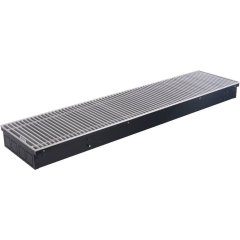 Внутрипольный конвектор STOUT SCQ-1100 75х240х1000 (Решётка роликовая) правое подключение, SCQ-1100-0724100