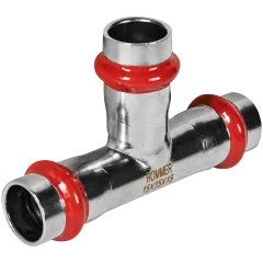 Тройник ROMMER равнопроходной 15 из нержавеющей стали прессовой