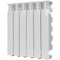 Радиатор алюминиевый STOUT GAMMA 500 6 секций боковое подключение (белый RAL 9010), SRA-3310-050006