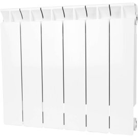 Радиатор биметаллический STOUT STYLE 350 6 секций боковое подключение (белый RAL 9010), SRB-0110-035006