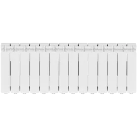 Радиатор алюминиевый STOUT Bravo 350 14 секций боковое подключение RAL9010, SRA-0110-035014