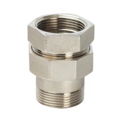 Разъемное соединение STOUT американка ВН 3/8 никелированное, уплотнение под гайкой o-ring кольцо, SFT-0041-000038