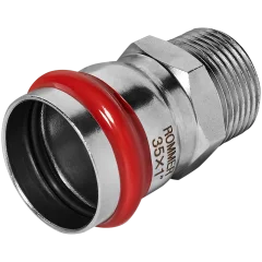 Переходник-НР ROMMER 35х1 из нержавеющей стали прессовой