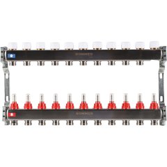 Коллектор из нержавеющей стали с расходомерами ROMMER 11 выходов