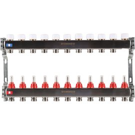 Коллектор из нержавеющей стали с расходомерами ROMMER 11 выходов