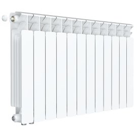 Радиатор биметаллический RIFAR BASE VENTIL 500 BVL 12 секций нижнее левое подключение (белый RAL 9016), 1RB50.VL-12