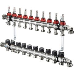 Группа коллекторная Oventrop Multidis SF с расходомерами на 10 контуров