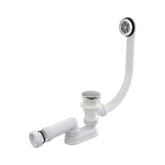 Сифон для ванны AlcaPlast CLICK/CLACK, хром, A505CRM