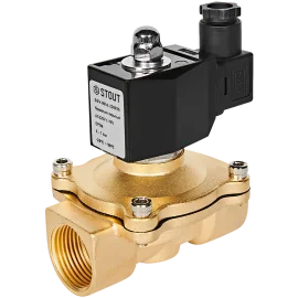 Клапан соленоидный (электромагнитный) STOUT прямого действия НЗ 220В G1 SSV-0010-220025