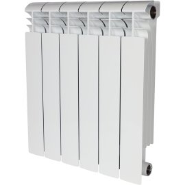 Радиатор биметаллический STOUT VEGA 500 6 секций боковое подключение (белый RAL 9016), SRB-1310-050006