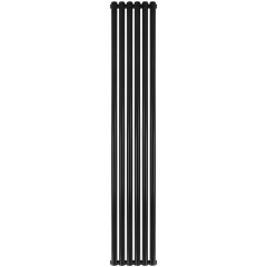 Стальной трубчатый радиатор STOUT TUBE ROUND 6 секций боковое подключение R40 1-1750-6 RAL9005, STR40117506RAL9005