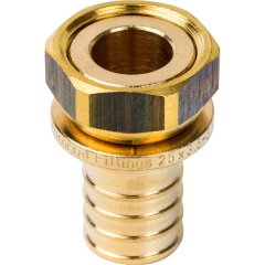 Переходник STOUT с накидной гайкой 25xG 3/4 для труб из сшитого полиэтилена аксиальный, SFA-0019-002534