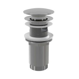 Донный клапан сифона для умывальника AlcaPlast CLICK/CLACK 5/4 , цельнометаллический, большая заглушка, A392C