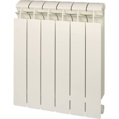 Радиатор биметаллический Global STYLE PLUS 500 6 секций боковое подключение (белый RAL 9010), STP05001006