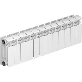 Радиатор биметаллический RIFAR BASE 200 12 секций боковое подключение (белый RAL 9016), 1RB20-12