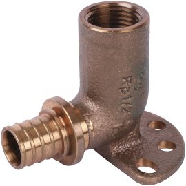 Угольник настенный РЕХАУ RAUTITAN с внутр. резьбой 20-Rp 1/2 длинный, 59 мм RX+ для труб из сшитого полиэтилена аксиальный, 14563721001