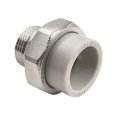 Муфта комбинированная разъемная (Американка) PPR наружная резьба 32х1 PN20 серый РТП